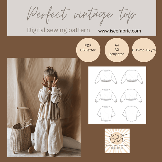The Perfect Vintage Top Sewing Pattern - Isee fabric