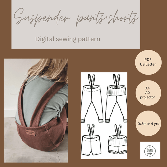 Suspender Leggings+Shorts Sewing Pattern - Isee fabric