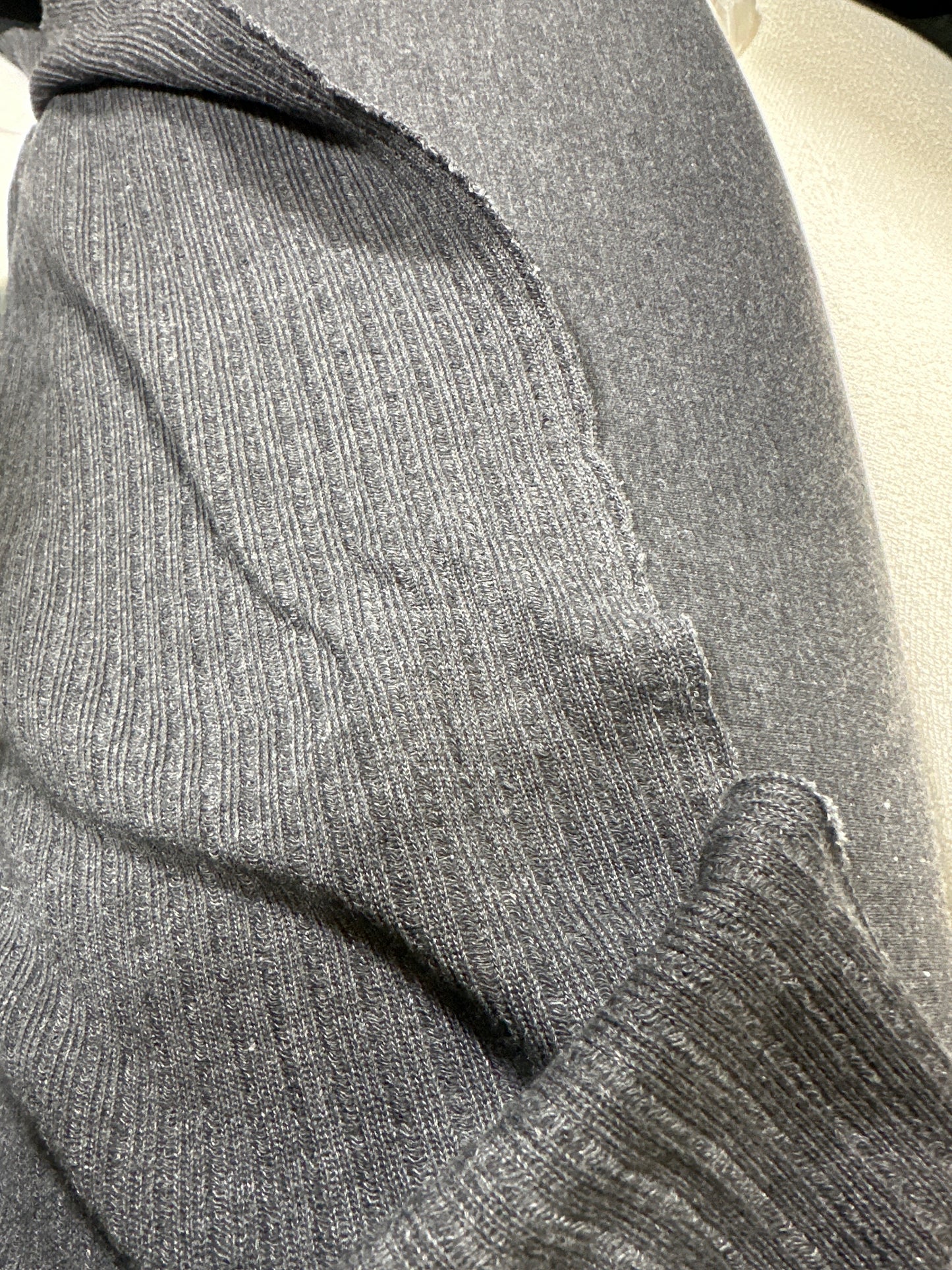 Heavyweight Flat Back Rib Knit – Charcoal –