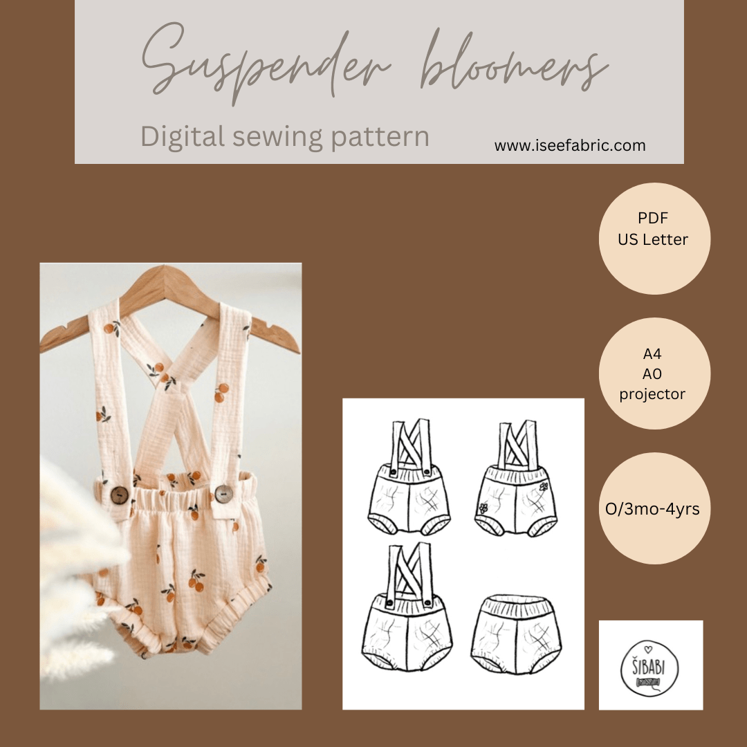 Joss Suspender Bloomers Sewing Pattern - Isee fabric