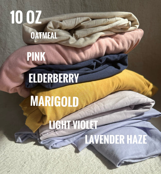 Oatmeal, Pink, Elderberry, Marigold, Light Violet, Lavender Haze