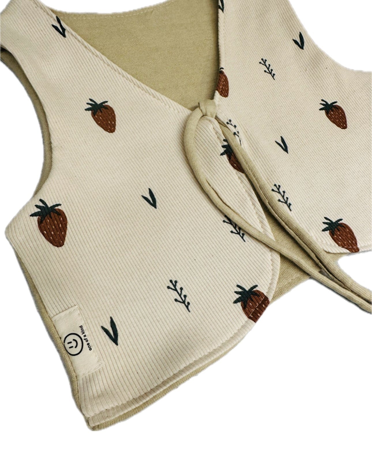Baby vest with strawberry print