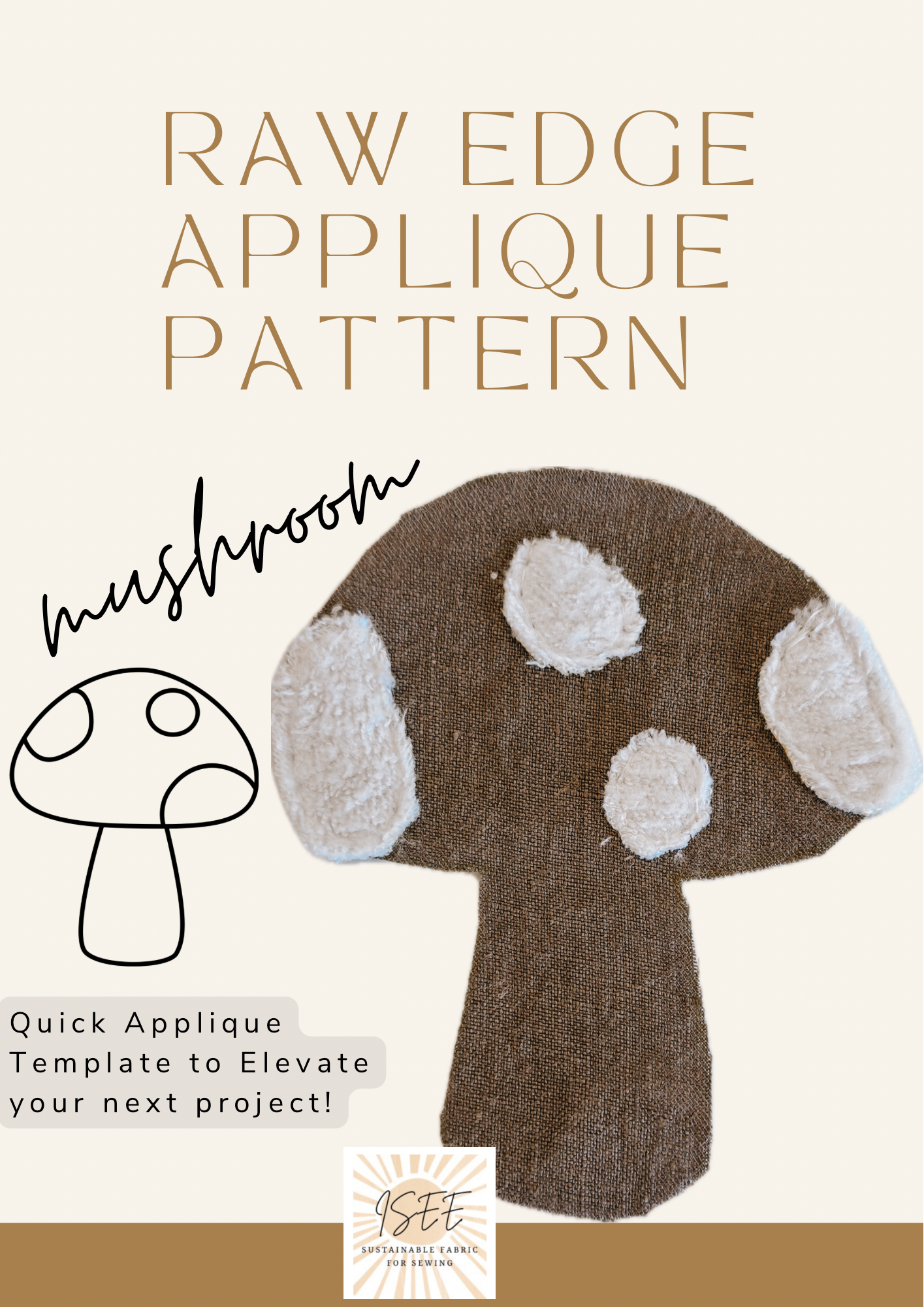 Mushroom Applique Template and Tutorial - Isee fabric
