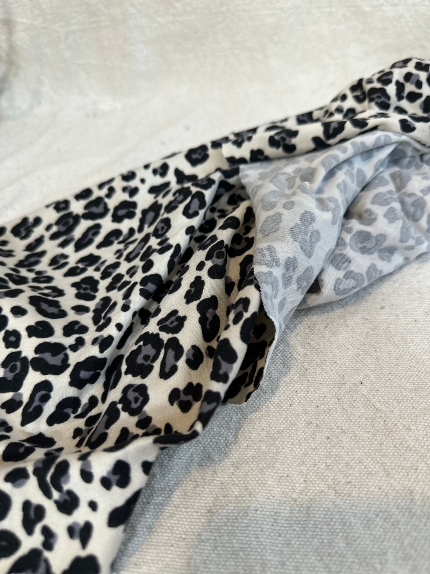 Leopard print modal cotton