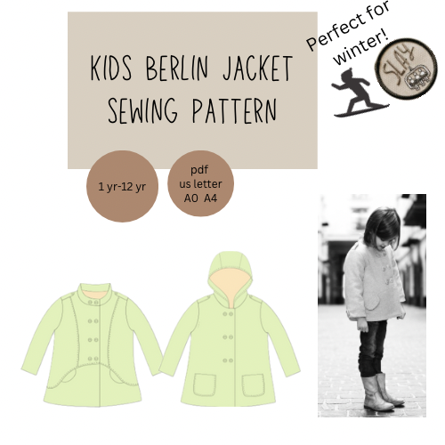 Sewing pattern for kids' Berlin jacket.