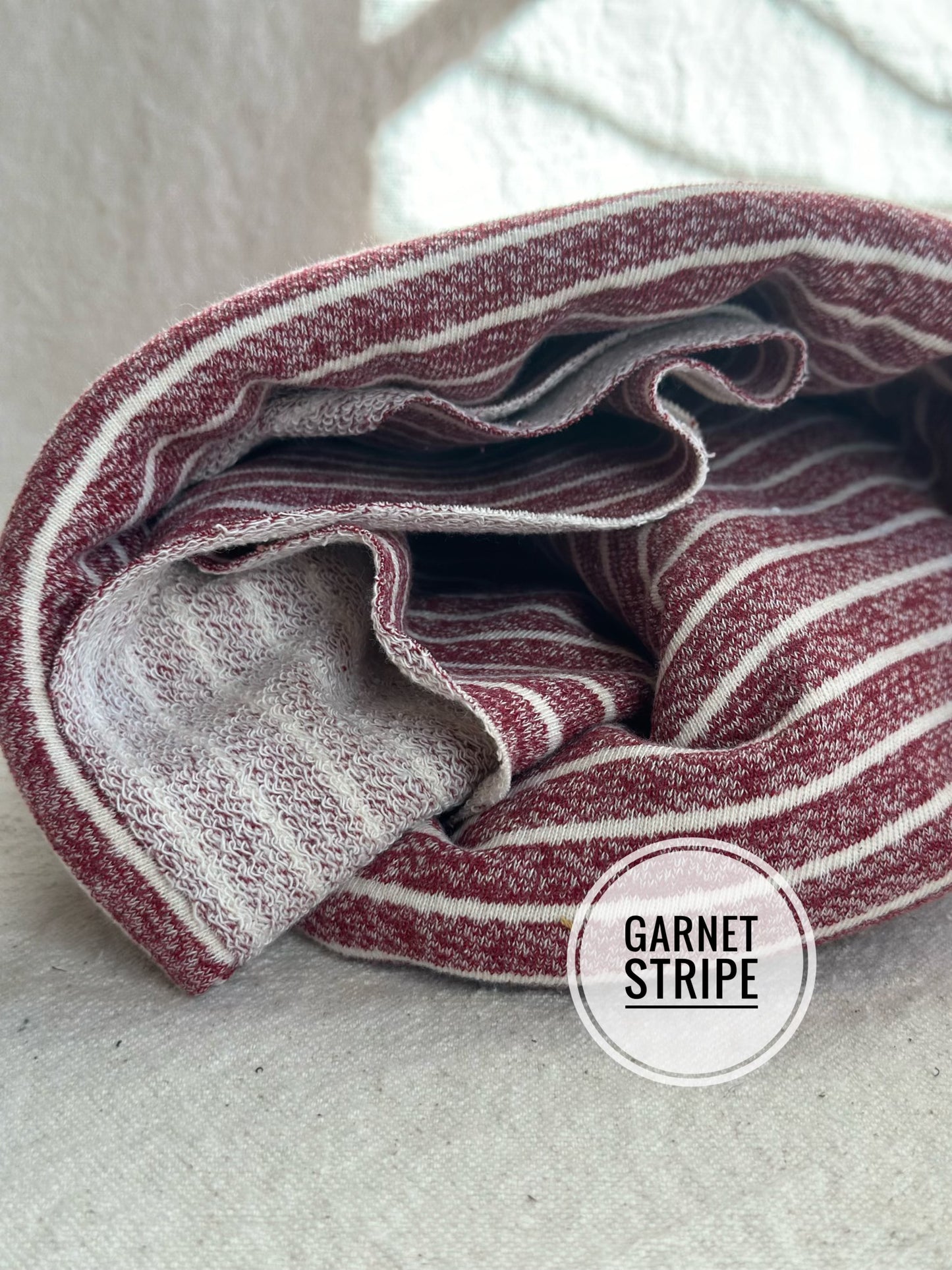 Cotton Blend Stripes Large Loop French Terry