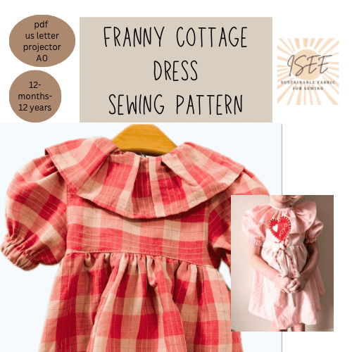 Red plaid dress sewing pattern.
