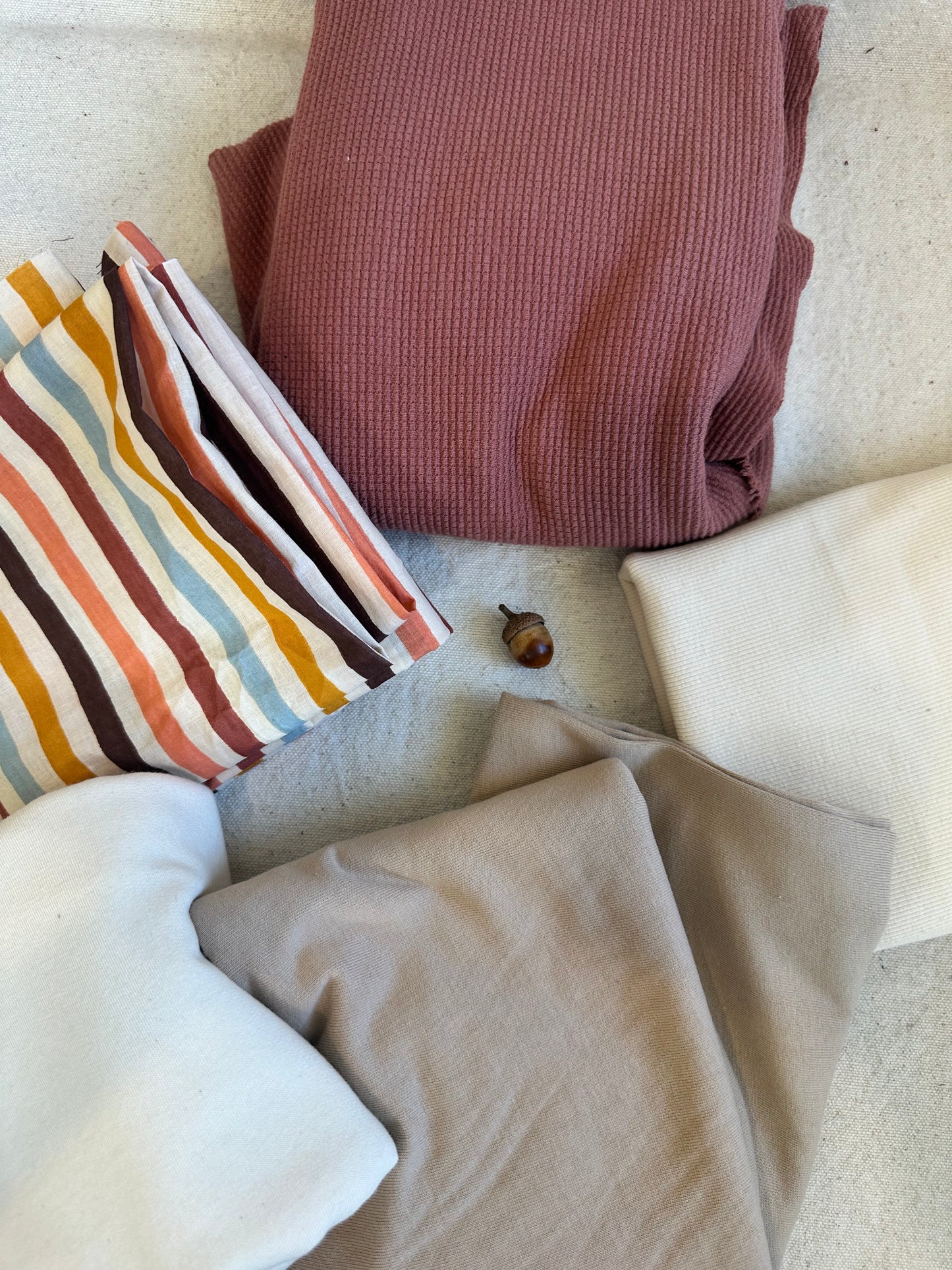 Harvest Layers 4.5 Yard Fabric Bundle | Organic Cotton Knits & Striped Cotton