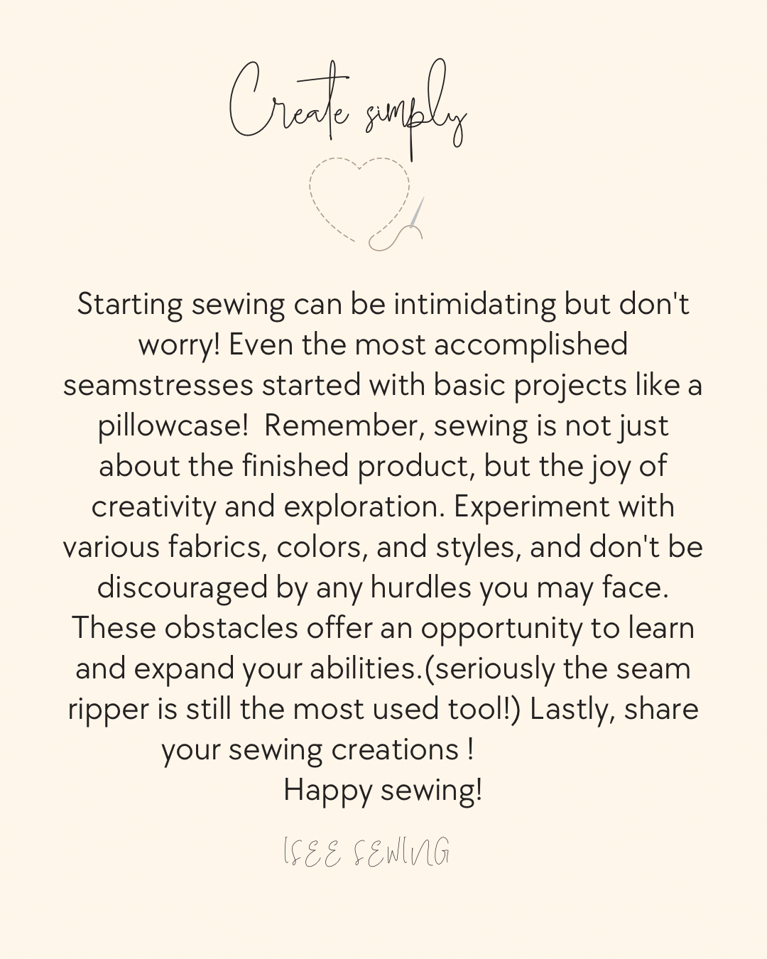 A beginners guide to successful sewing - Isee fabric