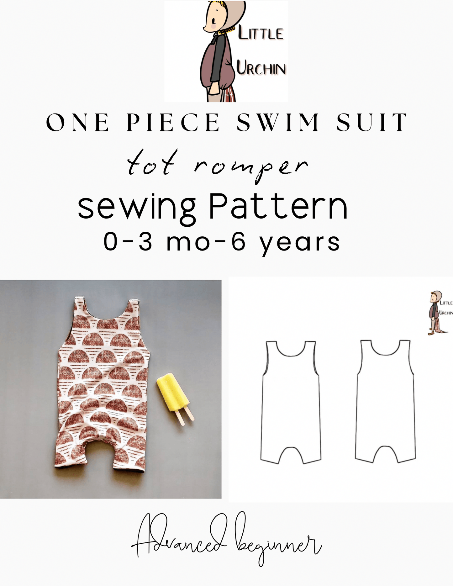 Swimsuit sewing pattern image