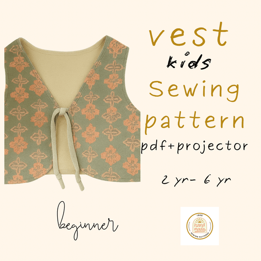 Child's vest sewing pattern