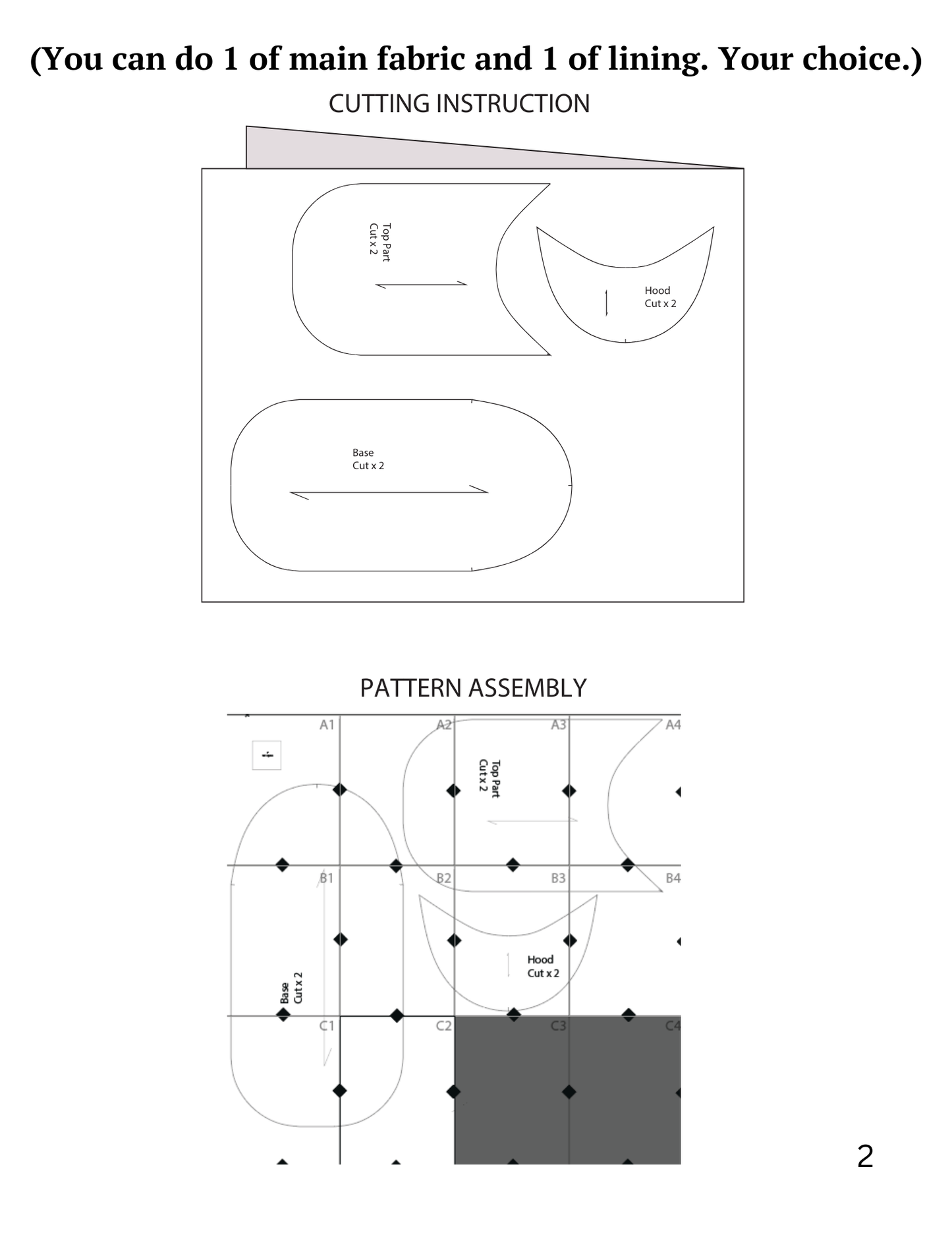 Baby Doll Bunting Bag Sewing Pattern – PDF & Projector File – Beginner DIY Doll Sleeping Bag