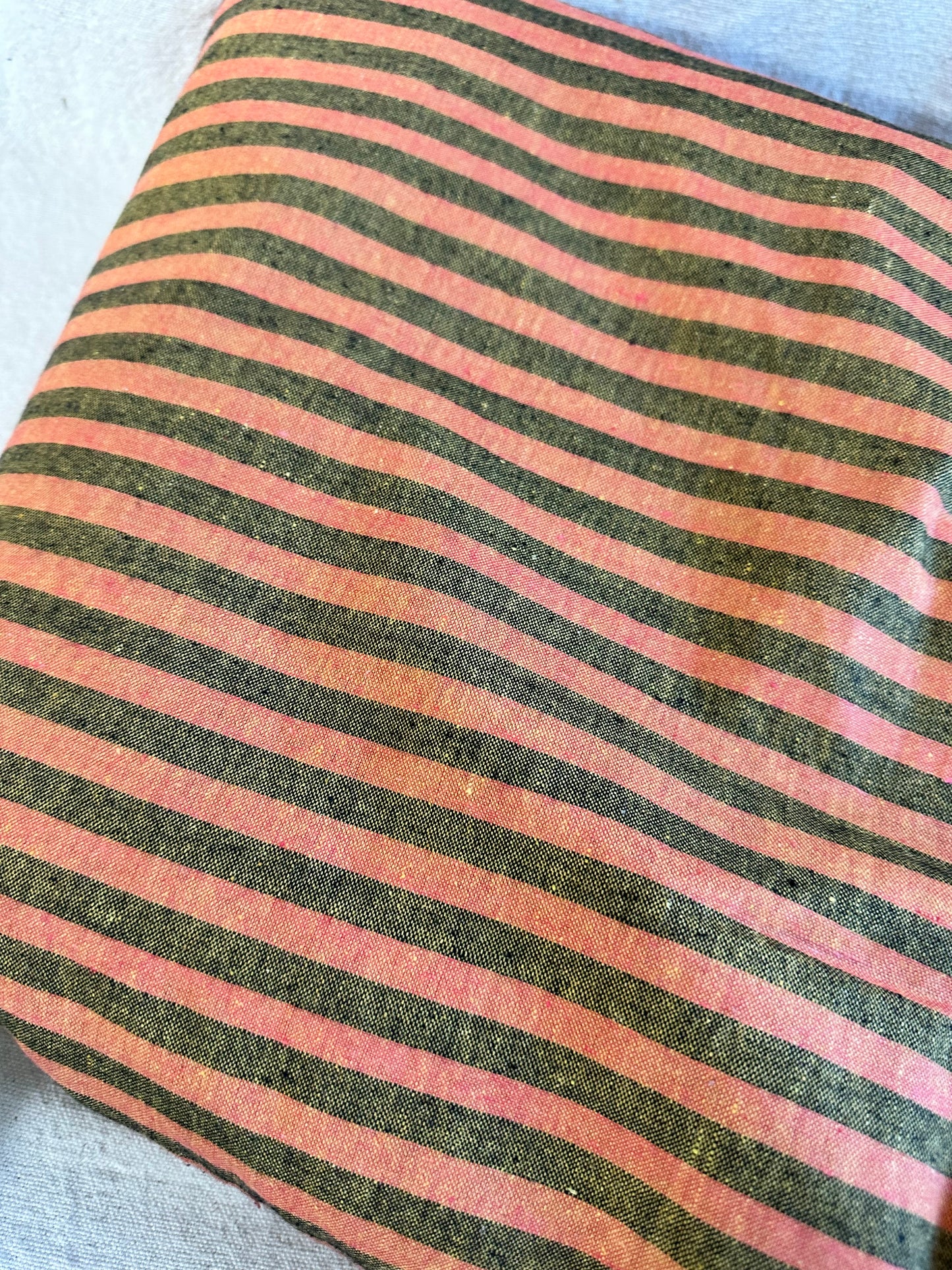 Gathered Stripe Collection | Rustic Yarn-Dyed Cotton | 100% Cotton Woven Fabric