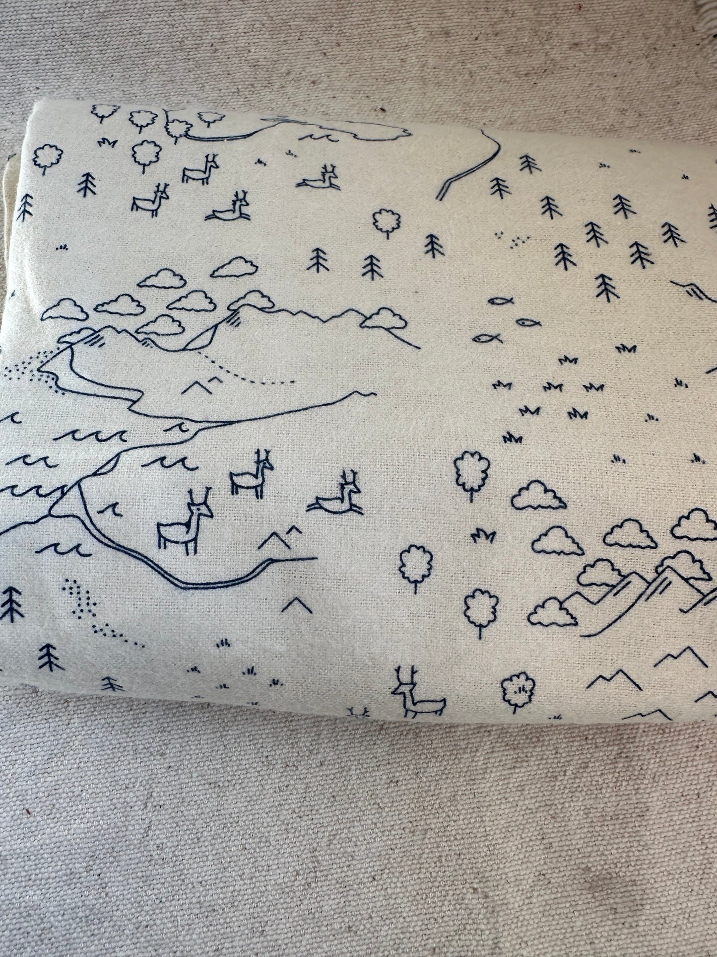 Whimsical wilderness Brushed cotton flannel