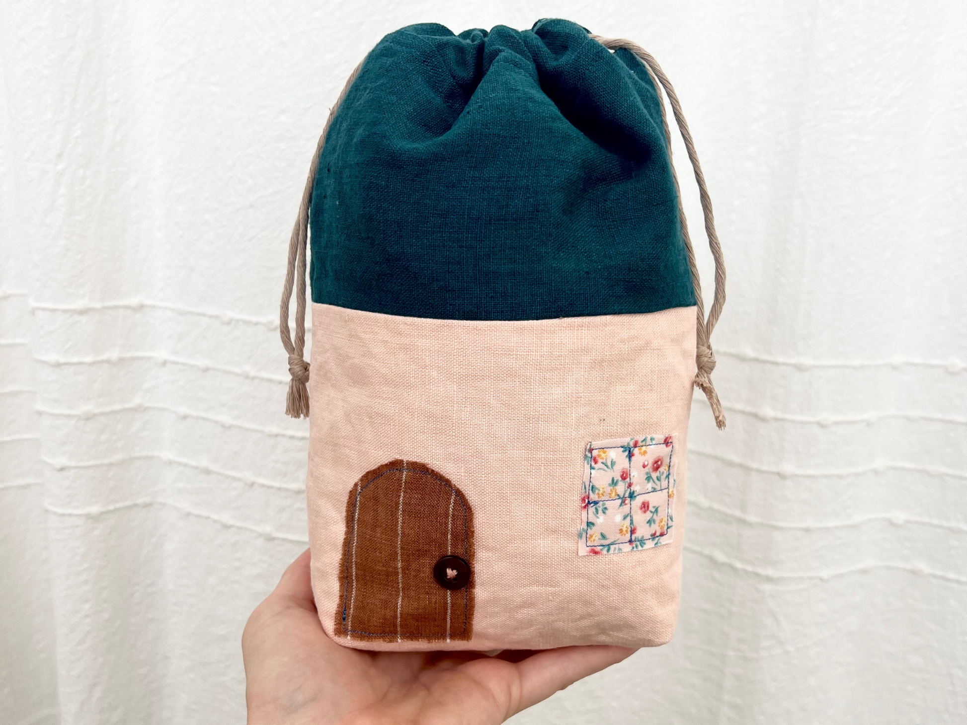 House bag photo - handmade drawstring bag