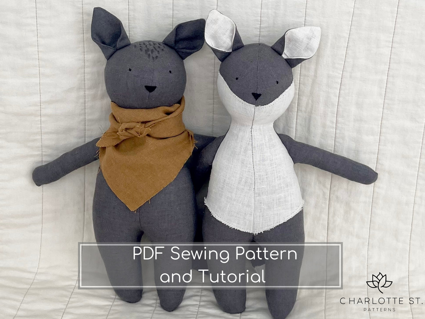 Fox and Wolf Plush PDF Sewing Pattern - Isee fabric