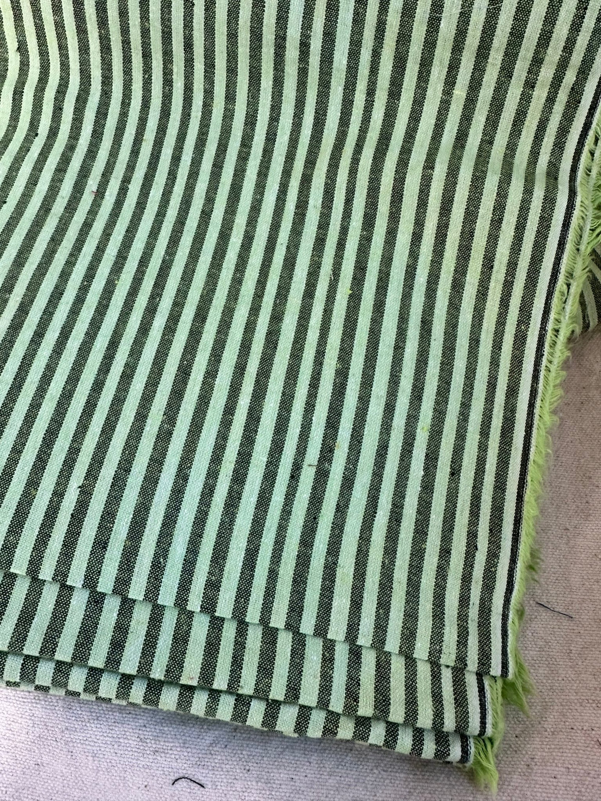 Gathered Stripe Collection | Rustic Yarn-Dyed Cotton | 100% Cotton Woven Fabric - Isee fabric