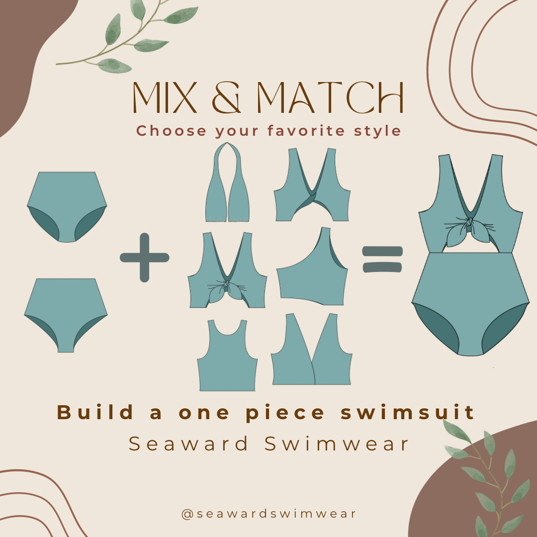 Customizable One Piece Swimsuit Sewing Pattern - Isee fabric
