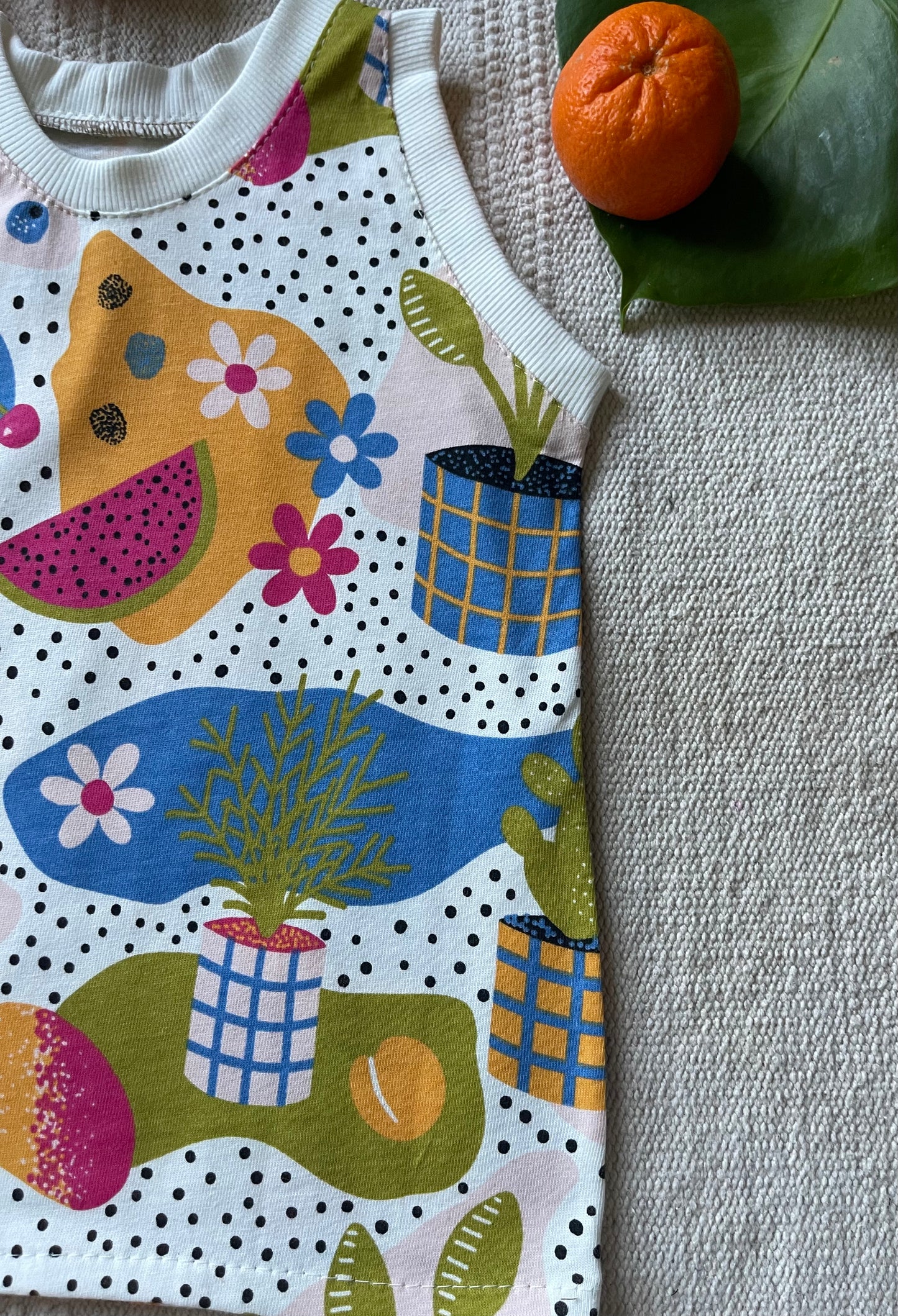 Printed 100% organic cotton jersey