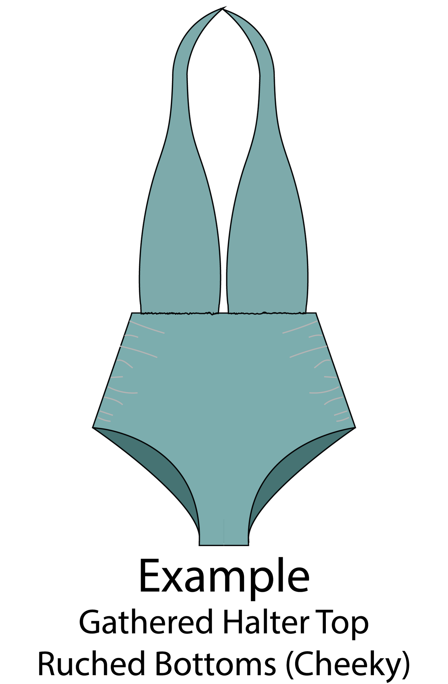 Customizable One Piece Swimsuit Sewing Pattern - Isee fabric