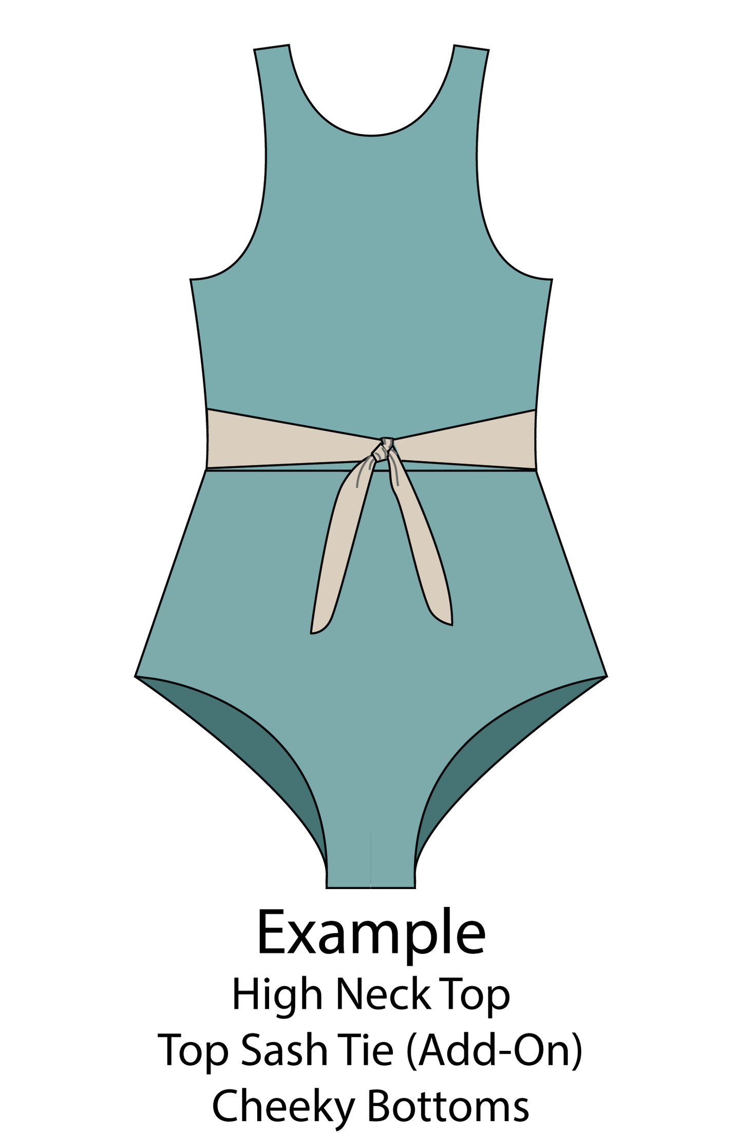 Customizable One Piece Swimsuit Sewing Pattern - Isee fabric