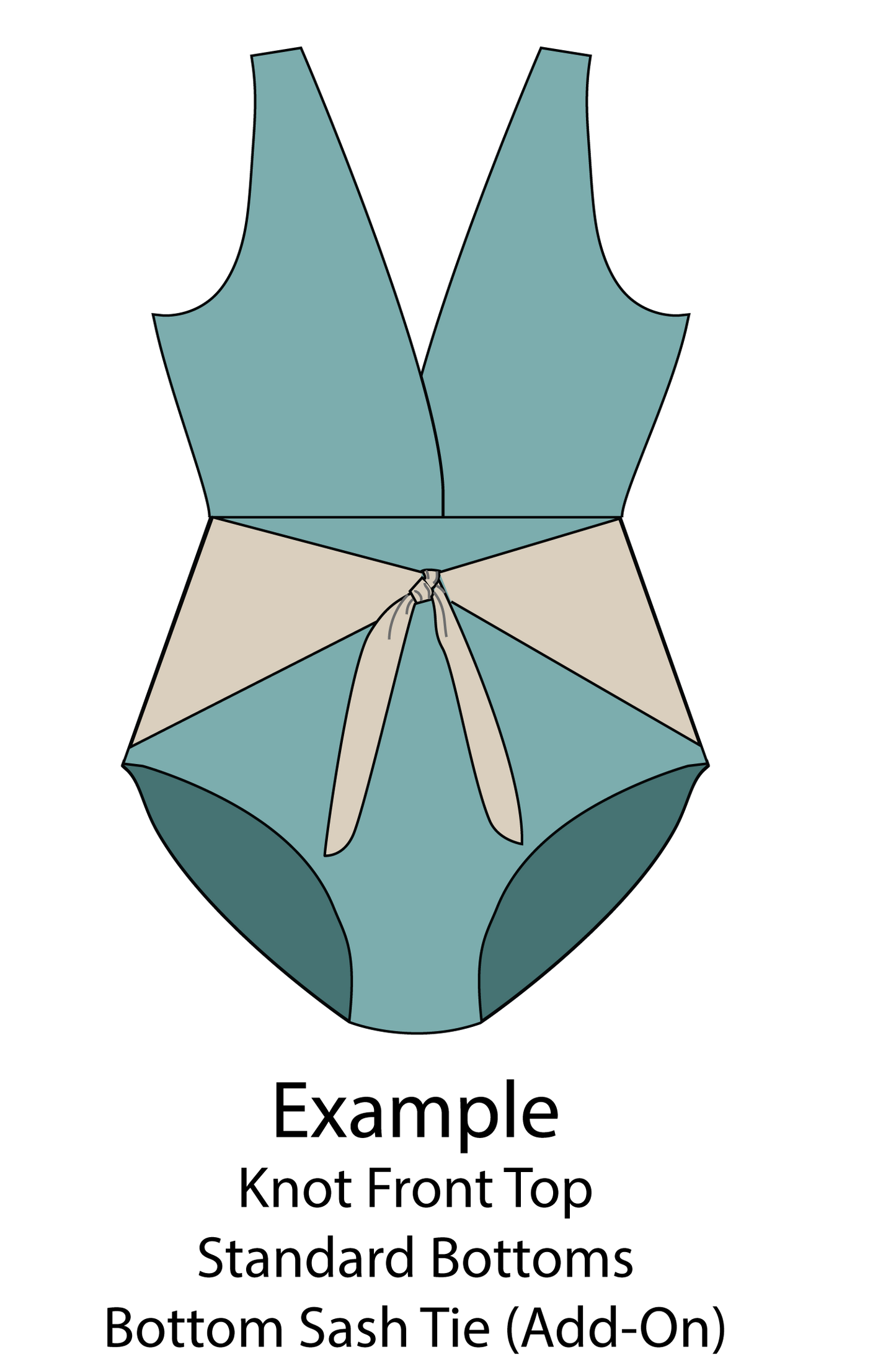 Customizable One Piece Swimsuit Sewing Pattern - Isee fabric