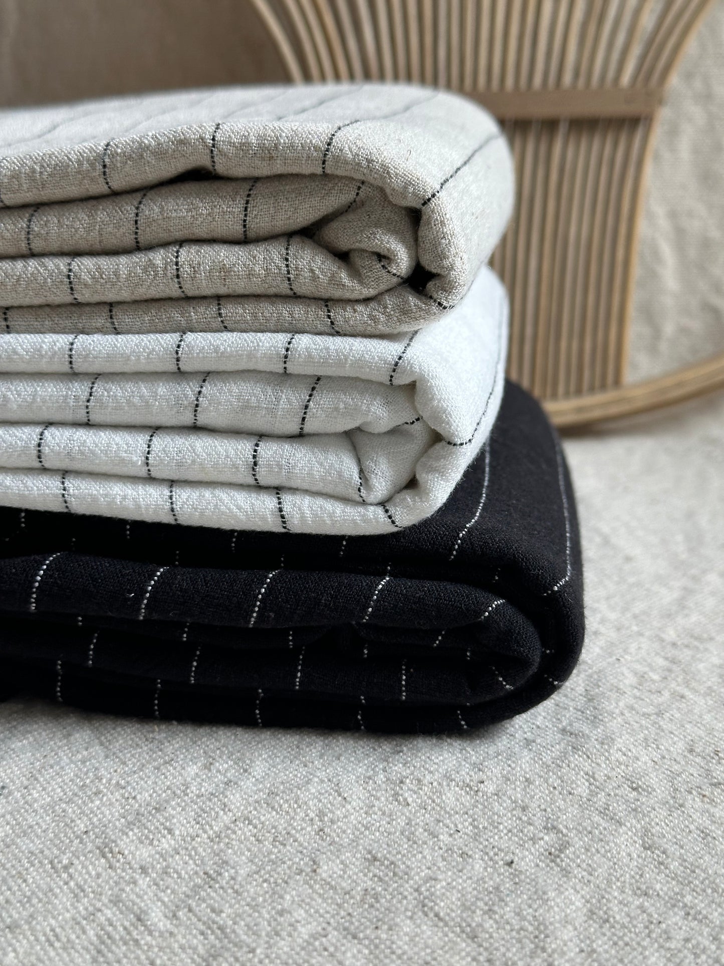 Linen Blend Pinstripe - Isee fabric