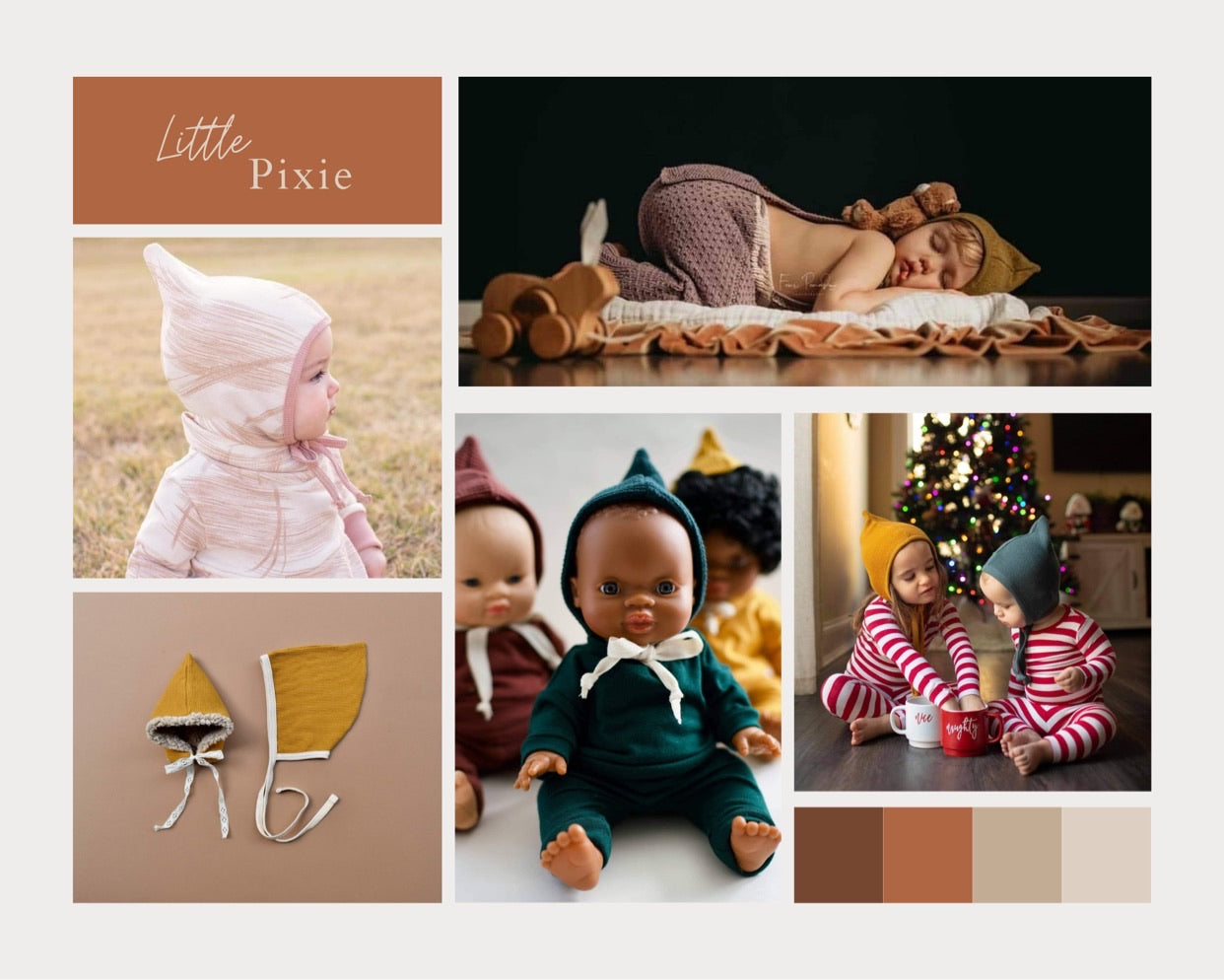 Little Pixie Hat Pattern (13" doll to 5+ years) - Isee fabric