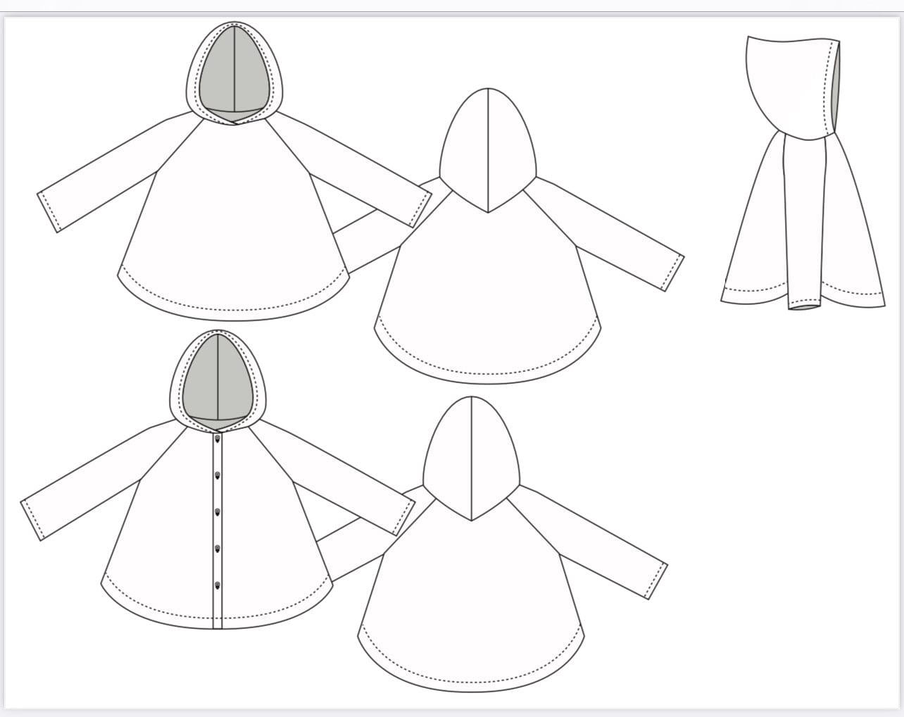 The Pixie Poncho Sewing Pattern - Isee fabric