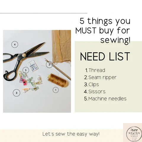 5 tools you MUST have to sew - Isee fabric