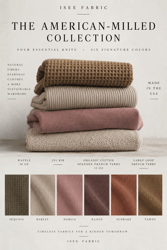 The New American-Milled Collection: Six Colors, Four Essential Knits - Isee fabric