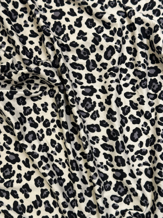 Leopard print modal cotton