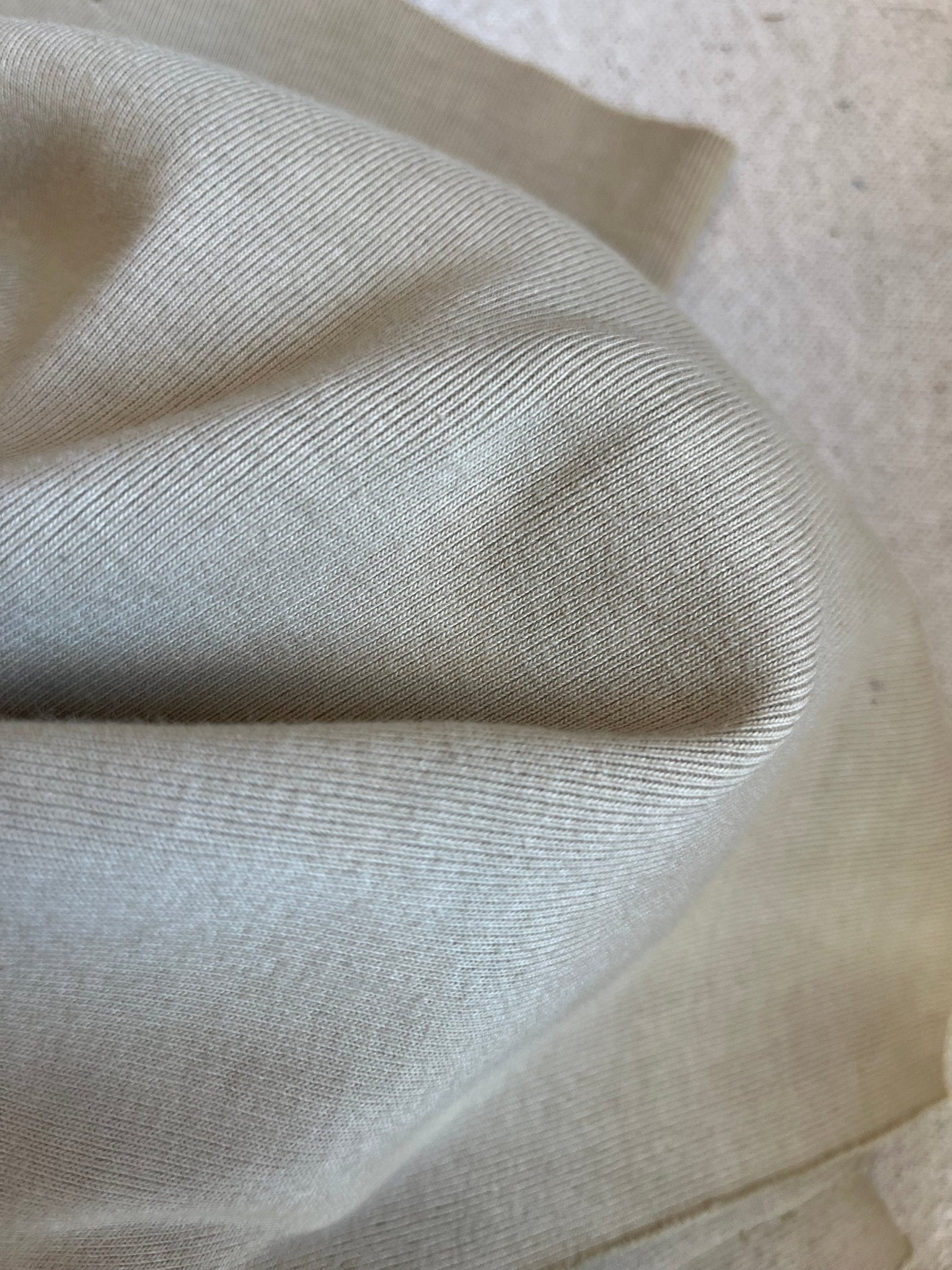 100% Organic Cotton 1x1 Rib straw - Isee fabric