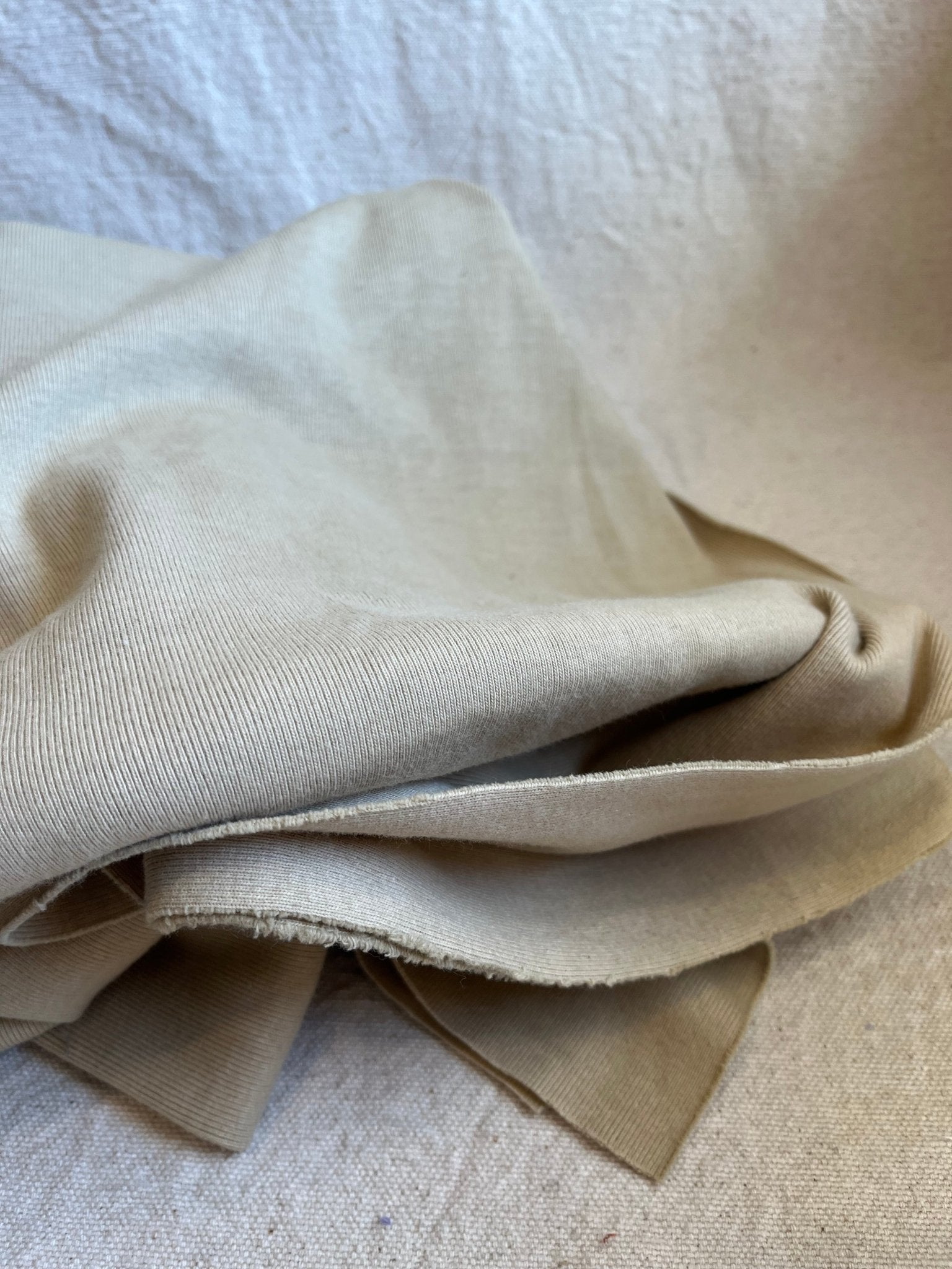100% Organic Cotton 1x1 Rib straw - Isee fabric