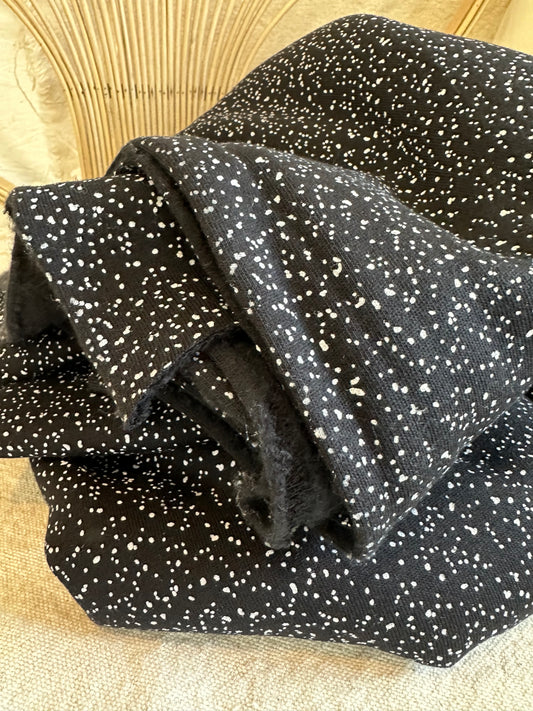 Speckled Black Brushed Fleece