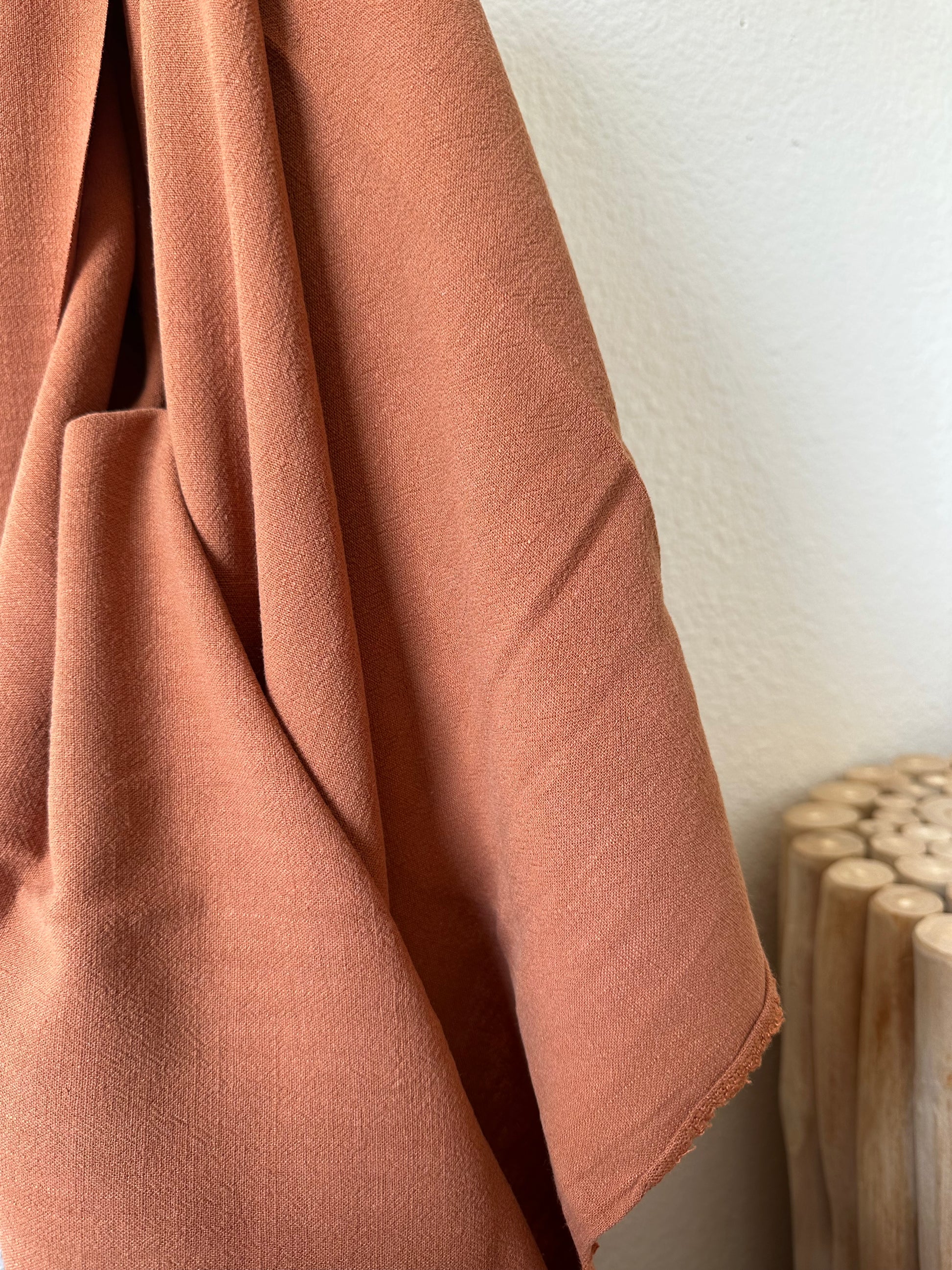 130x50cm thin solid color Sand washing treatment cotton linen cloth slub  soft fabric diy dress robes clothing handmade