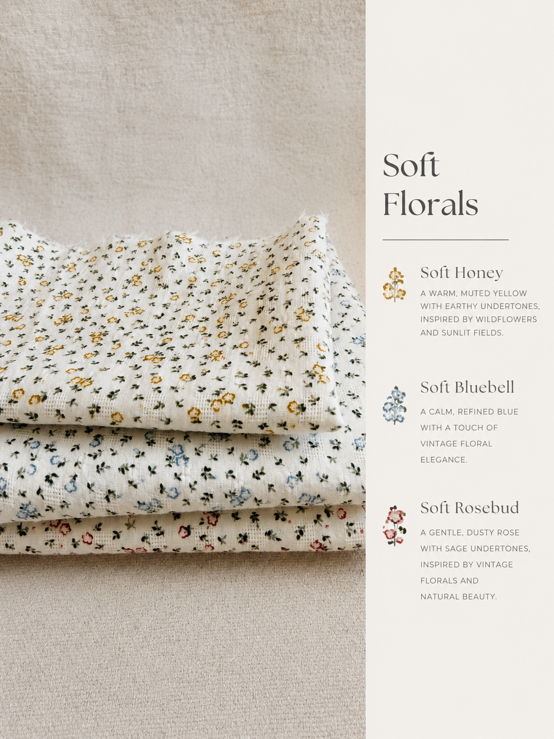 Soft Florals Cotton Crinkle Woven