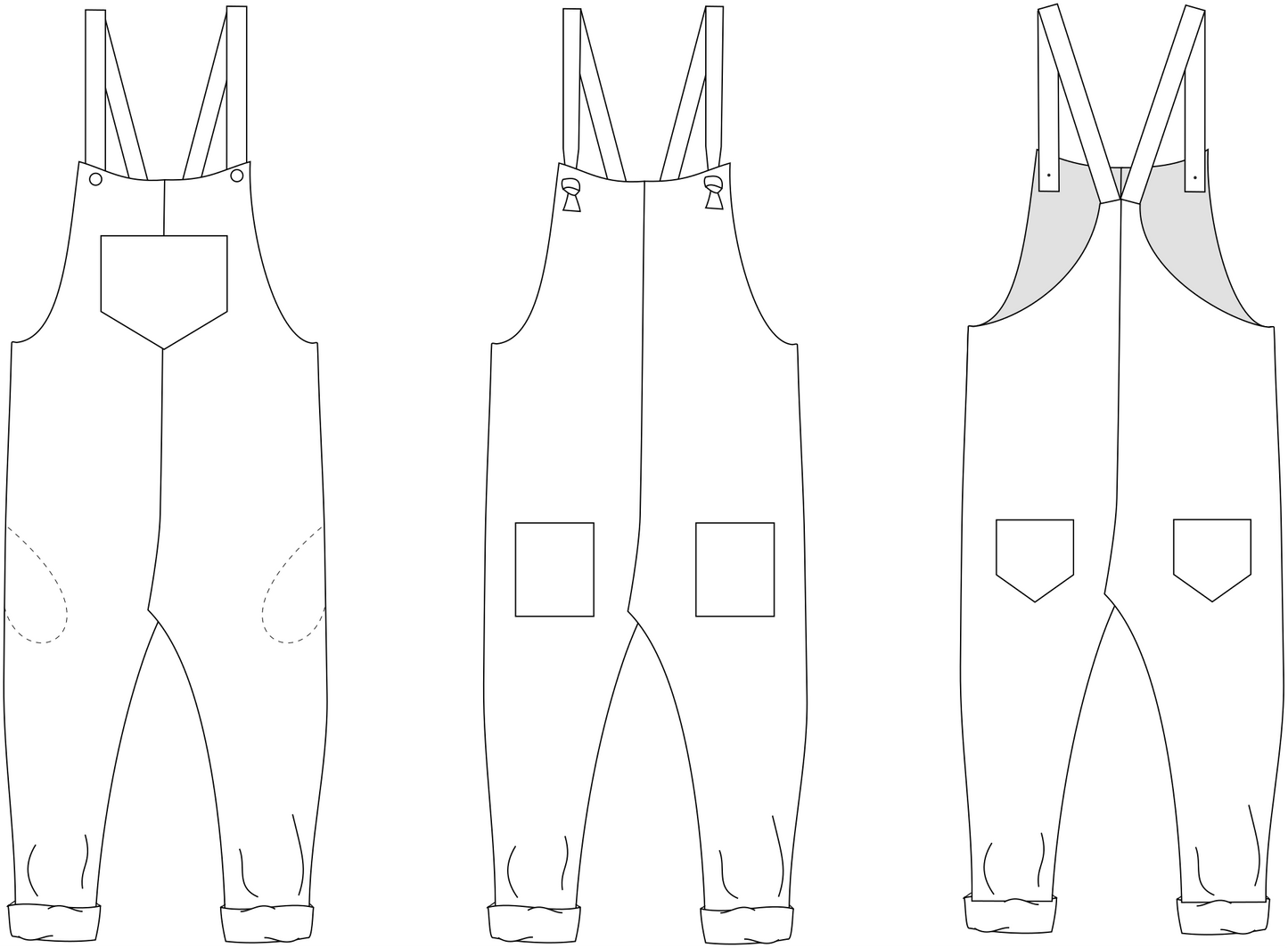 Colette Overalls/ Dungarees Sewing Pattern - Isee fabric