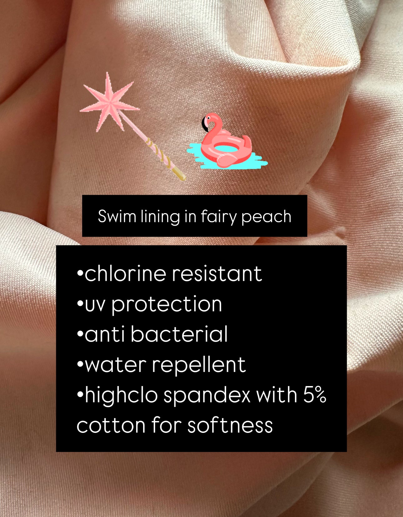 Fairy Peach swim lining