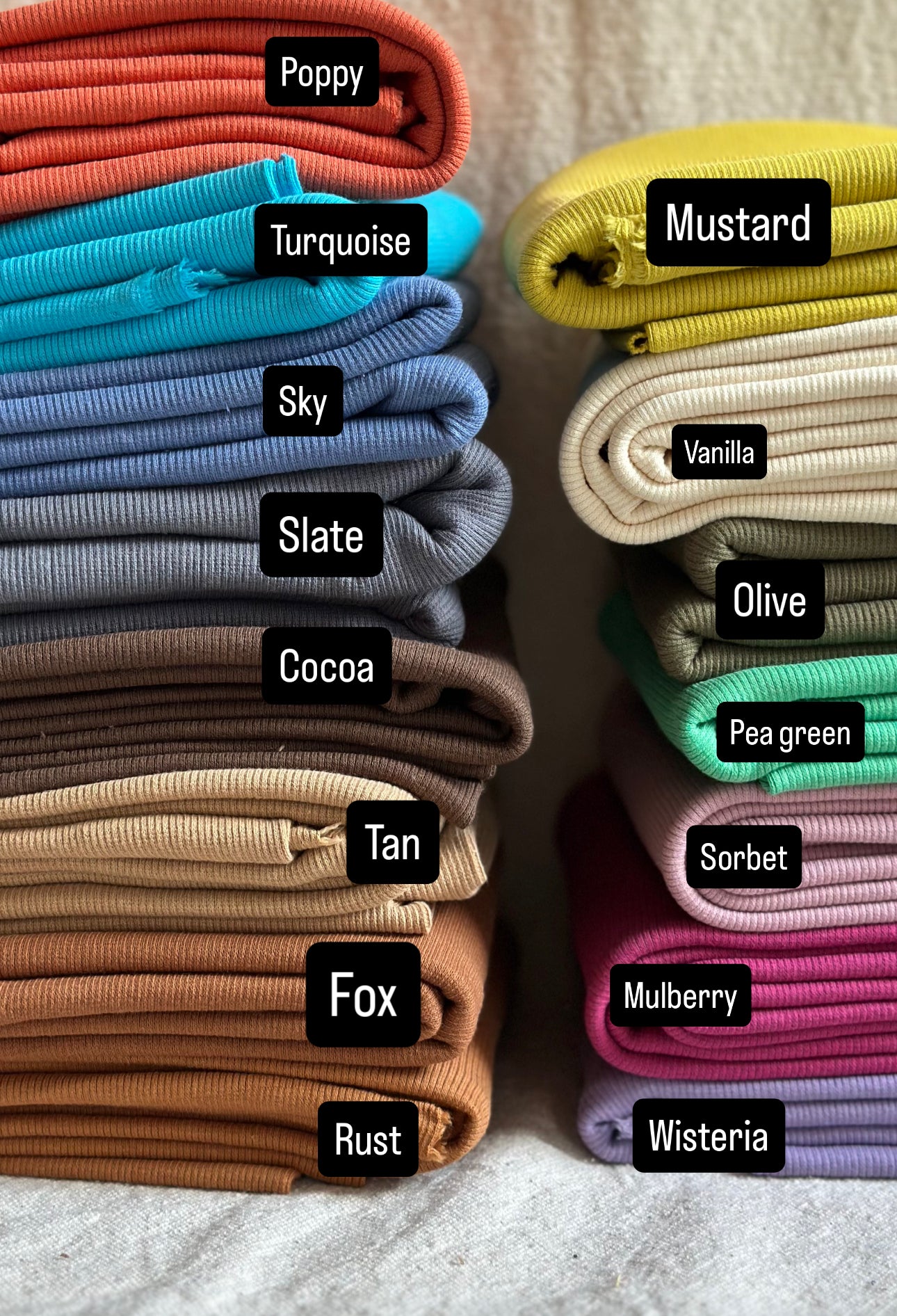 1x2 cotton rib 10 oz