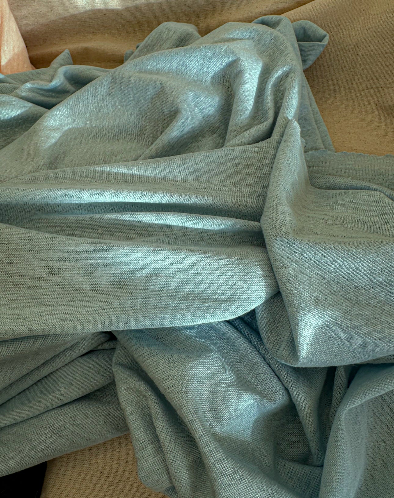 Natural Linen Spandex Jersey Knit