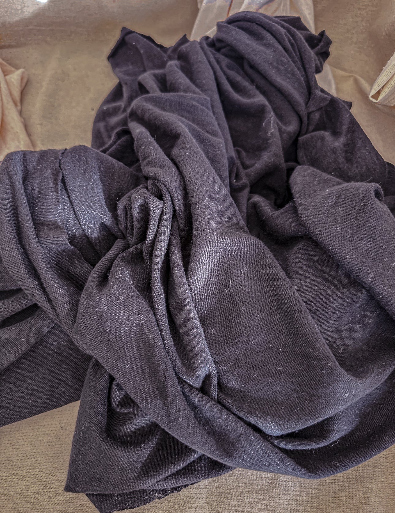 Natural Linen Spandex Jersey Knit