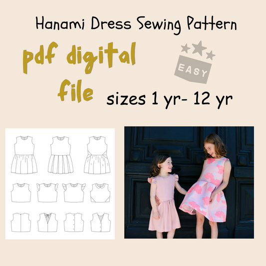 Hanami Dress Sewing Pattern - Isee fabric