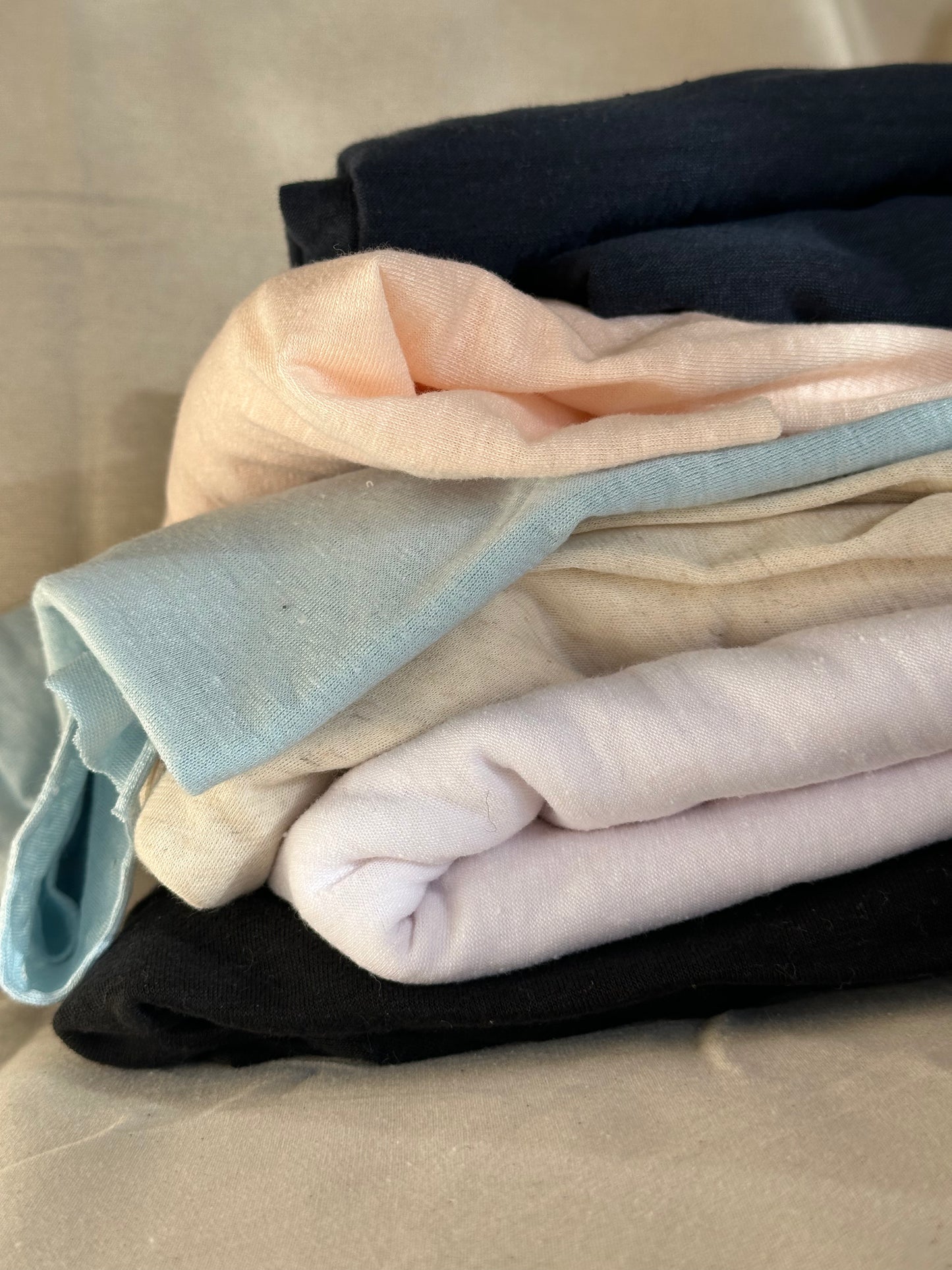 Natural Linen Spandex Jersey Knit