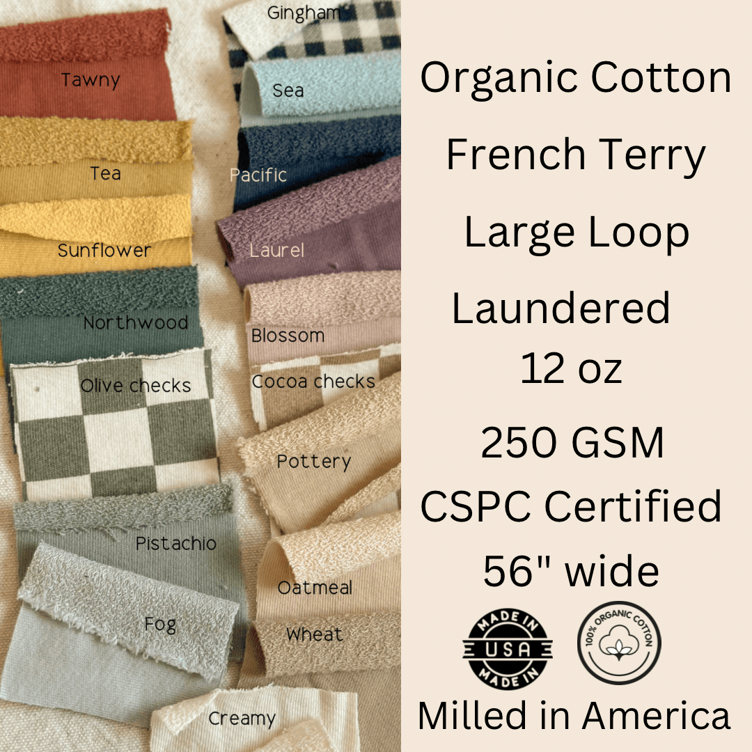 400 Gsm Organic Cotton Terry Fabric Organic Large Loop American