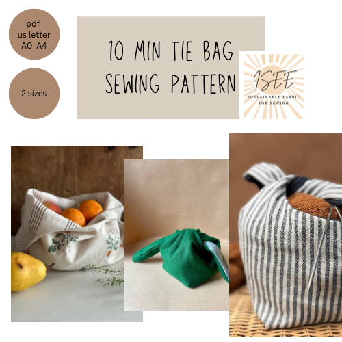 10 Minute Tie Up Bag Sewing Pattern