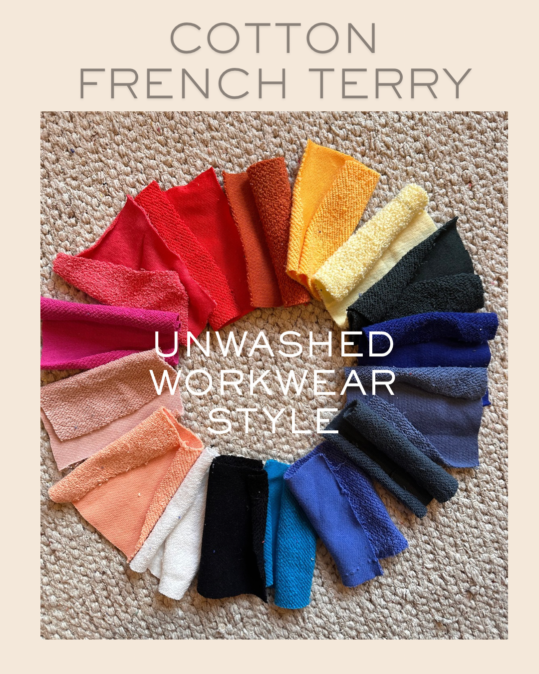 Cotton Large Loop French Terry — Unlaundered — WORKWEAR STYLE