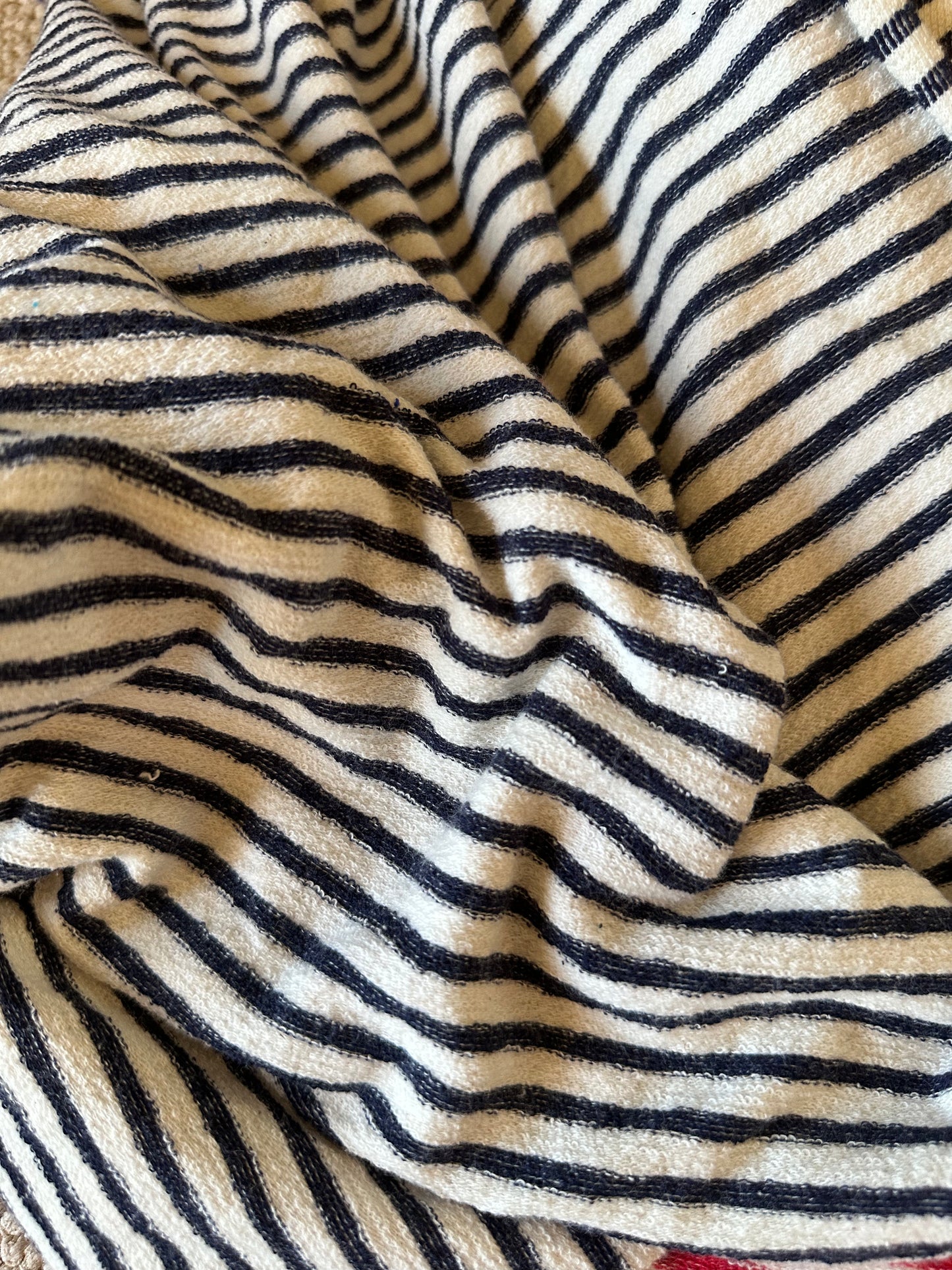 Cotton Blend Stripes Large Loop French Terry