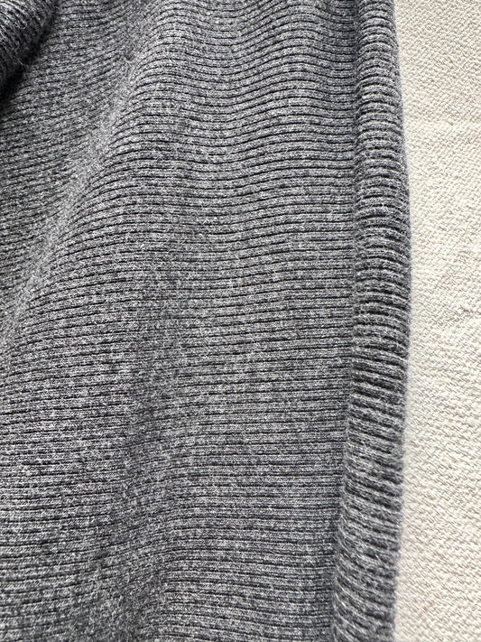 Organic cotton 2x1 rib millstone gray