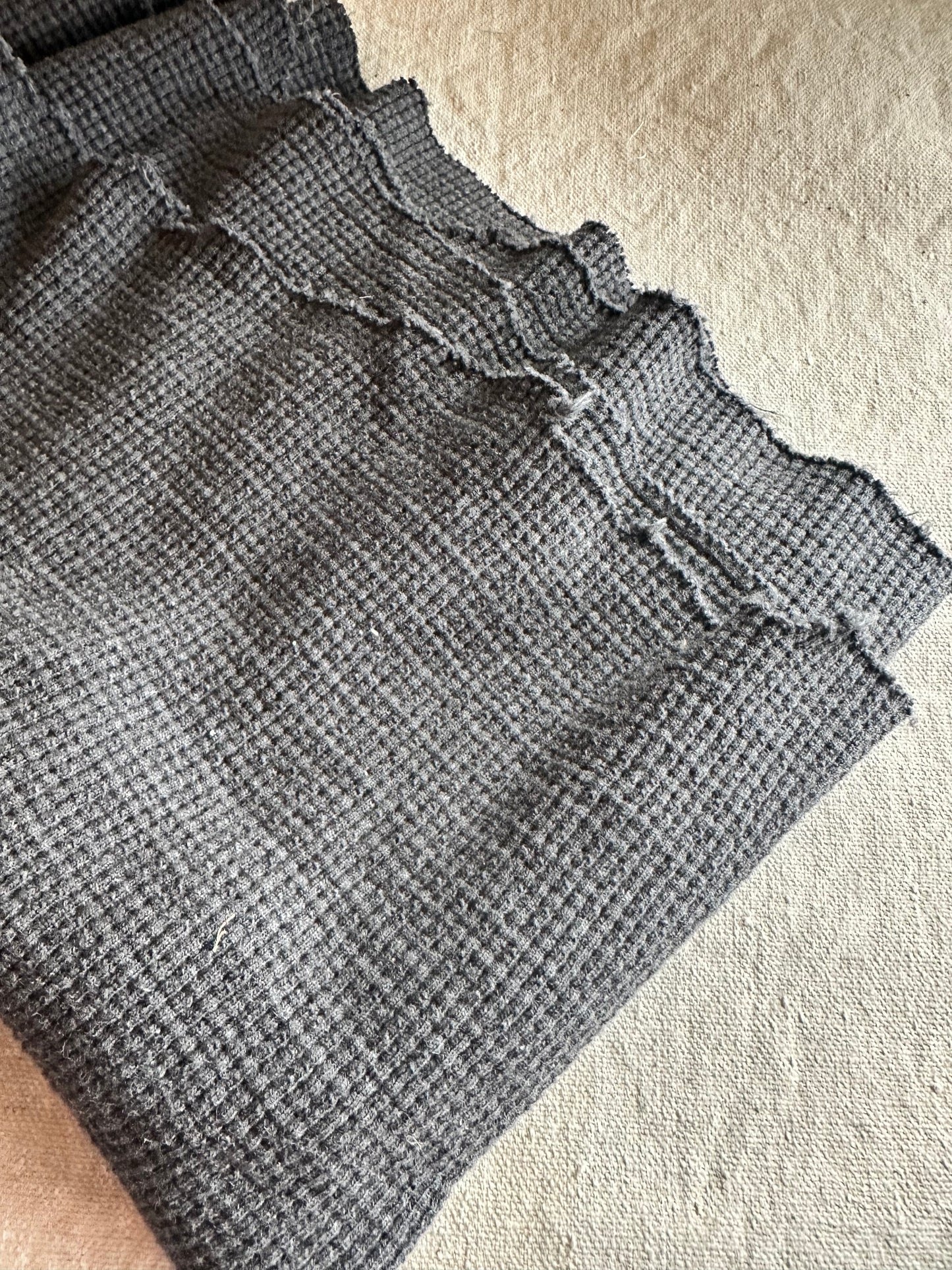 Organic Cotton Yarn-Dyed Waffle Knit – Millstone Gray